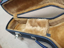 Case Banjo Azul Costurado com Pelúcia Caramelo