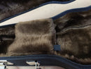 Case de Cavaco Bi-Color Marrom Claro Bolinha com Pelúcia Marrom Café