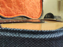 Case Violão Takamine 6 Cordas Azul 3D com Pelúcia Laranja