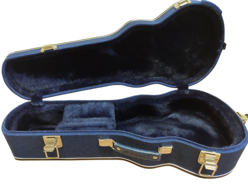 Case Cavaco Azul Costurado com Pelúcia Azul Marinho