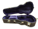 Case de Banjo Marrom Café Costurado com Pelúcia Roxa