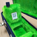 Case Cavaco Azul 3D com Pelúcia Verde Florescente