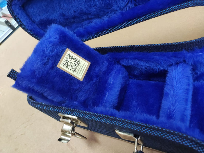 Case de Cavaco Azul Linho com Pelúcia Azul Bic