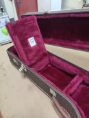 Case Violão 6 modelo Takamine Marrom Claro com Pelúcia Vinho