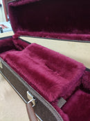 Case Violão 6 modelo Takamine Marrom Claro com Pelúcia Vinho