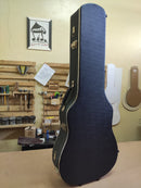Case Violão 6 Cordas modelo Takamine Azul Linho com Pelúcia Cinza Chumbo