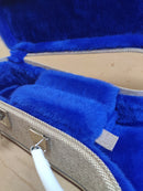 Case de Banjo Bi-Color Branco com Pelúcia Azul