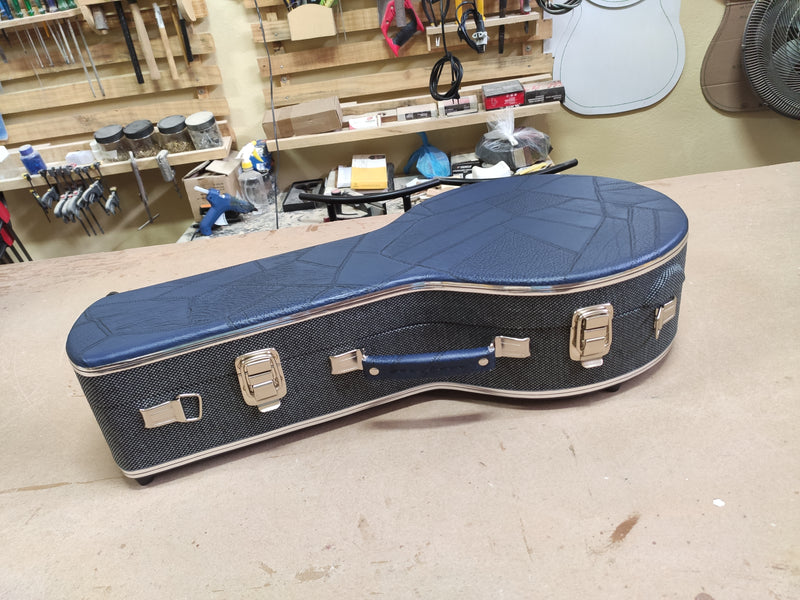 Case Banjo Azul Costurado com Pelúcia Azul Marinho