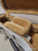 Case Cavaco Bi-Color Marrom Linho com Pelúcia Caramelo