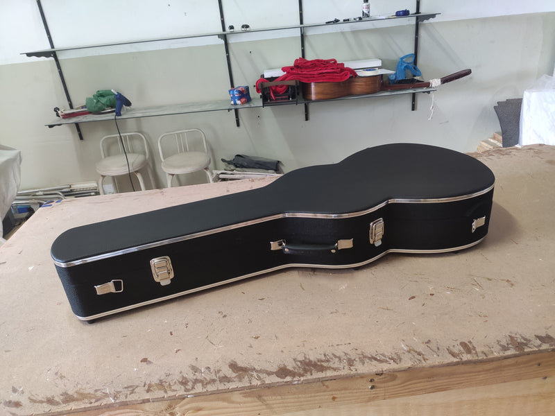 Case Violão 6 e 7 cordas Preto Honda com Pelúcia Vermelha
