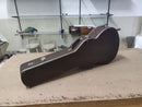 Case Violão 6 e 7 cordas Marrom Linho com Pelúcia Vermelha