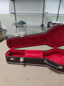 Case Violão 6 e 7 cordas Marrom Linho com Pelúcia Vermelha