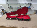 Case Violão 6 e 7 cordas Marrom Linho com Pelúcia Vermelha