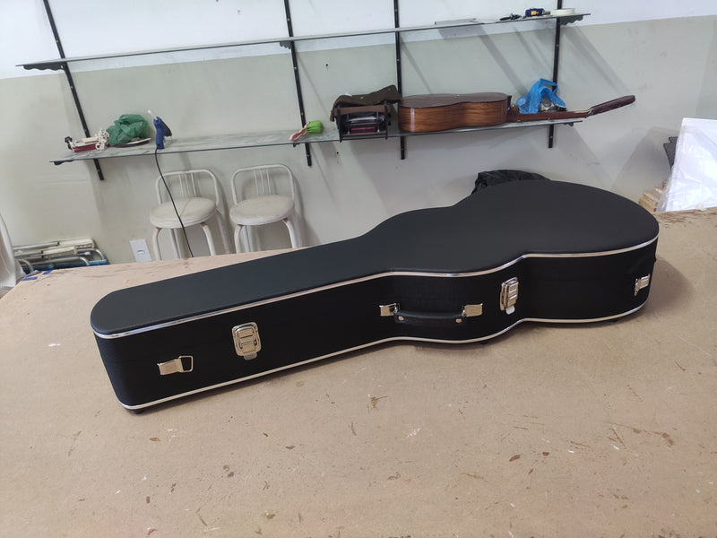 Case Violão 6 e 7 cordas Preto Honda com Pelúcia Caramelo